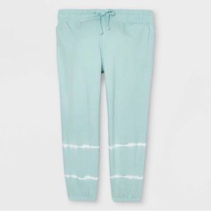 Teal Mint green tie dye Maternity sweatpants
